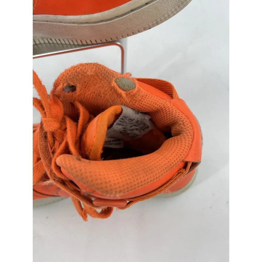Nike Boys Air Force 1 Size 3.5Y AV7951-800 Orange Running Shoes Lace‎ Up Mid Top